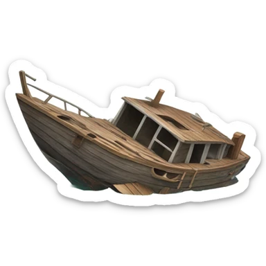 boat crash sticker