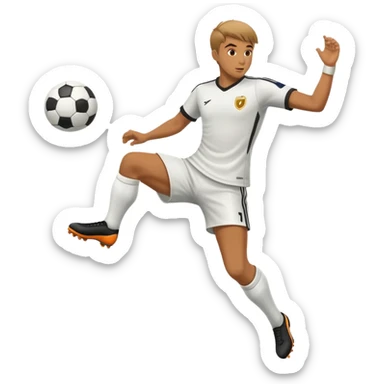 soccer player kicking a ball sticker