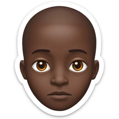 Big headed African  sticker