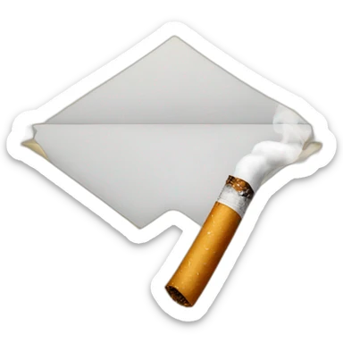 Letter smoking sticker