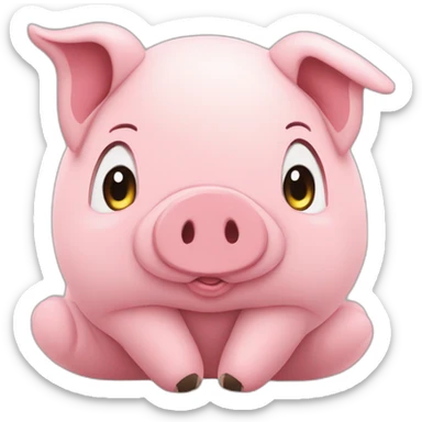 Ty-tulip-stuffed-pig-toy-slouching-sitting-plush-fluffy sticker