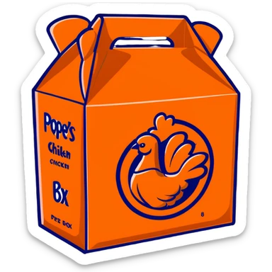 Popeyes 8-piece chicken box sticker
