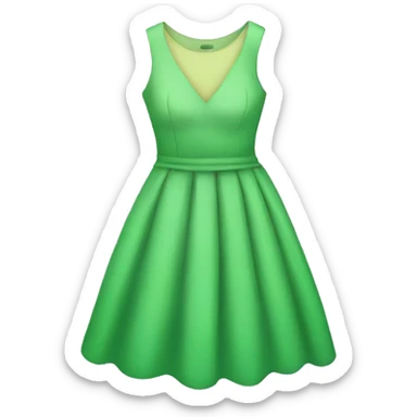 Green dress sticker