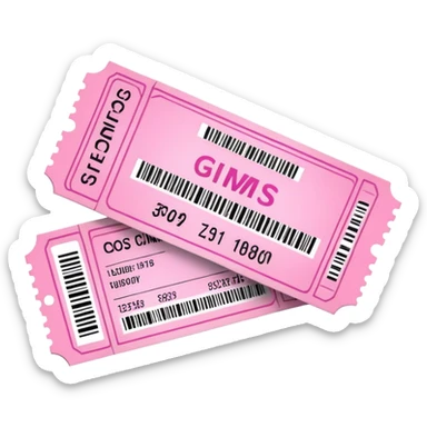 Pink  ticket for the concert of  GIMS  sticker