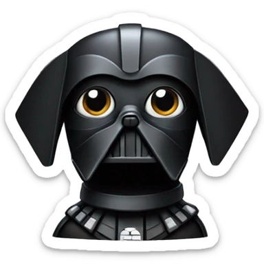 Darth vader ad a dog sticker