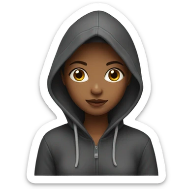 Girl with a hoodie sticker