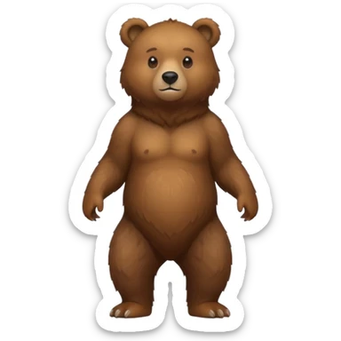 Un oso parado en 2 patas de lado sticker