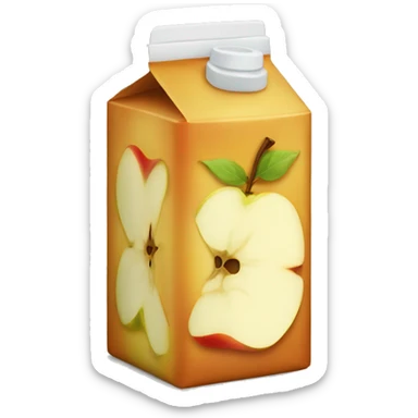 apple juice box sticker