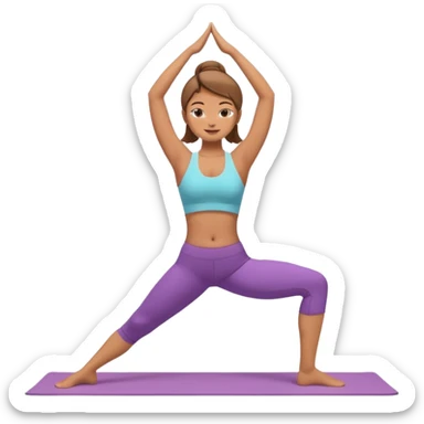 girl doing yoga full body sticker