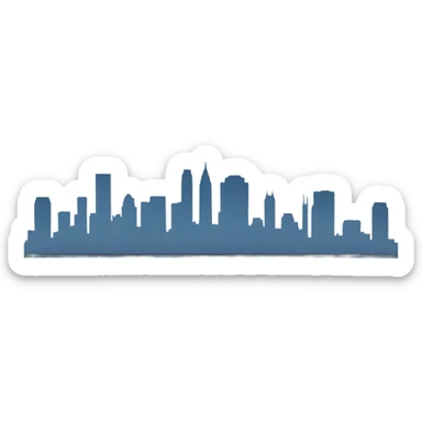 Skyline with grass sticker