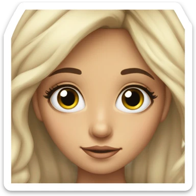 Girl with eyelash extensions  sticker