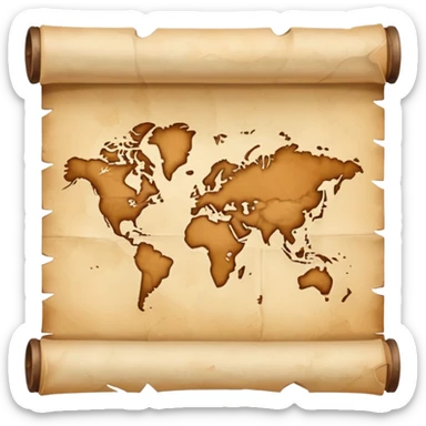 a poster, rolled up, like a old map sticker