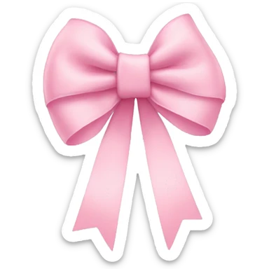 baby pink bow sticker