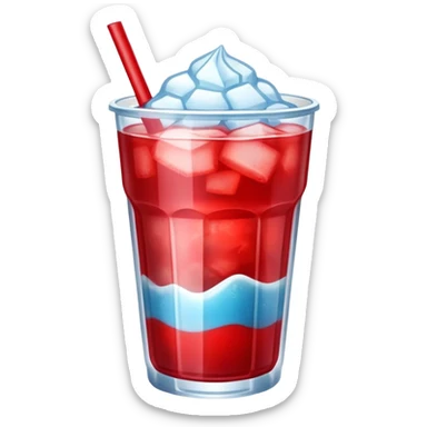 Slushie drink red sticker