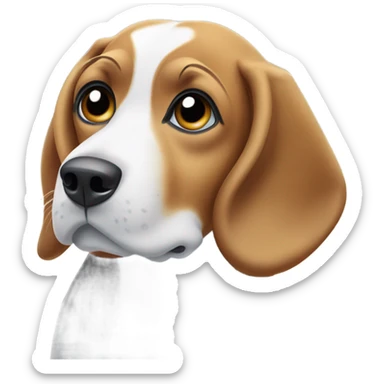 Beagle in snowstorm sticker