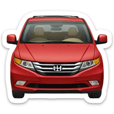 Red Honda odyssey with beige interior  sticker