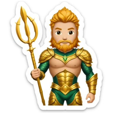 aquaman full armor standing sticker