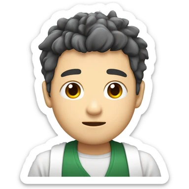 Criar personagem masculino japones com olhos bem puxados, e cabelo curto  sticker