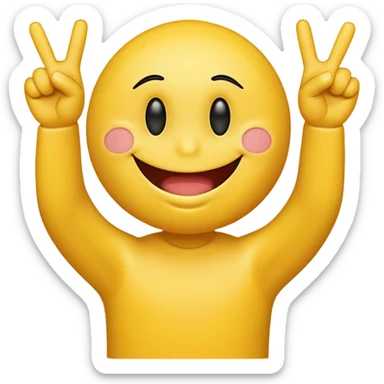 Smiley face with a attitude face and flipping his middle fingers of both hands and both feets sticker