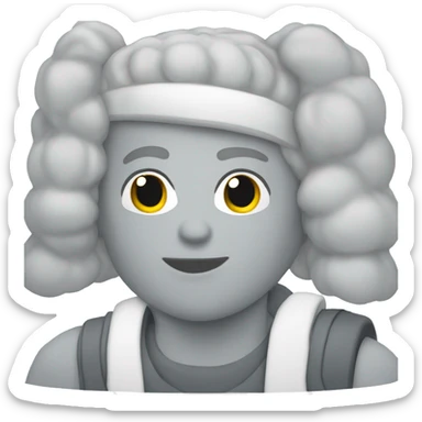 White and grey air forces sticker