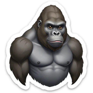 Big back silverback gorilla ￼￼ sticker