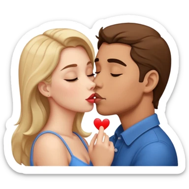 French kiss sticker