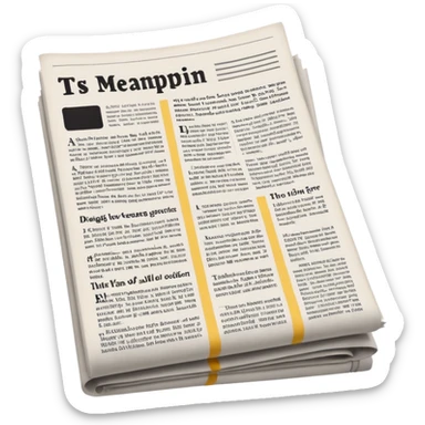newspaper coulm sticker