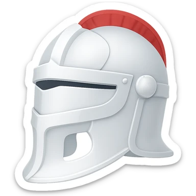 Remove the background. Change the helmet to a much lighter silver color with no gold parts. The style is emoji style, but fallback to general editor for editing since emoji style does not support editing. sticker