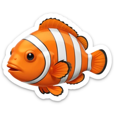 Clown fish in an aquarium sticker