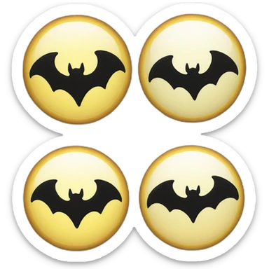 bat signal with a flex emoji instead of a bat sticker
