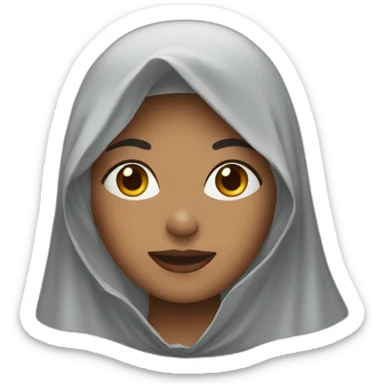 a woman wearing a veil sticker