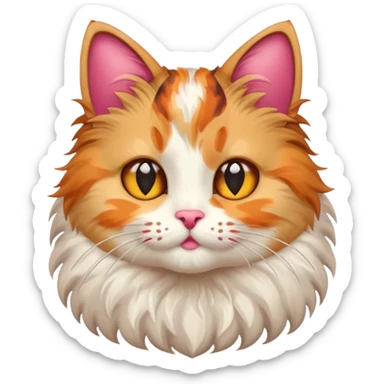 cat with hearts sticker