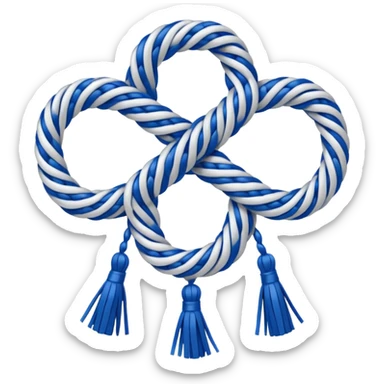 geometric knot with tassels sticker