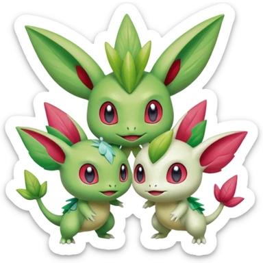 Ugly Fey Toony Axew-Celebi-Shaymin sticker