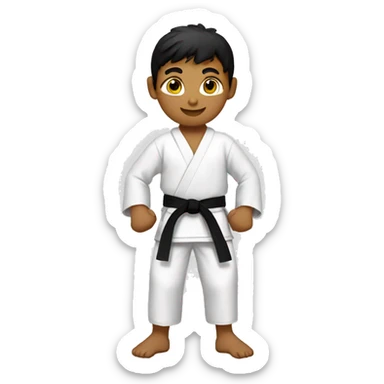 Karate tamoul (sri lanka )boy with black belt sticker