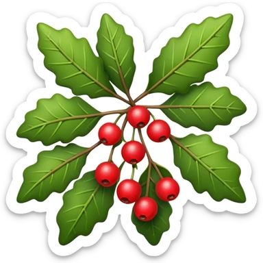 Muérdago navideño sticker