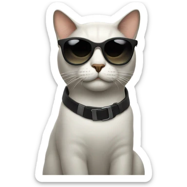 Cat with sunglasses sticker