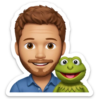 Chris Pratt as a muppet sticker