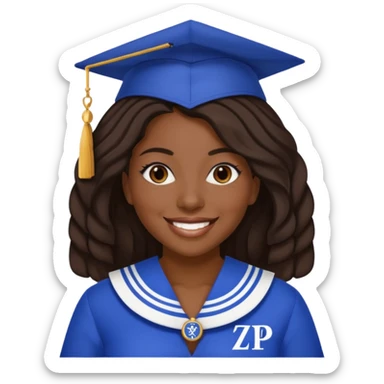Zeta Phi Beta Sorority black women emoji. sticker