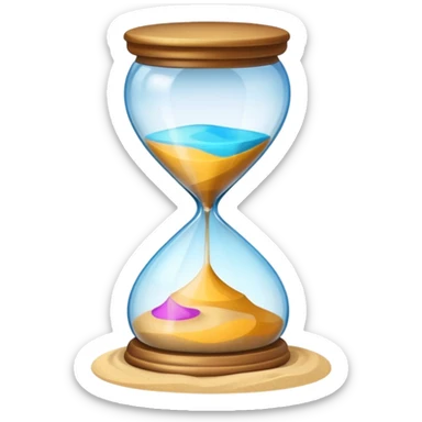 colorful hourglass sticker