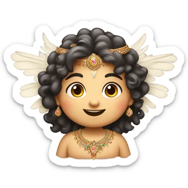 Cute Indian cherub  sticker