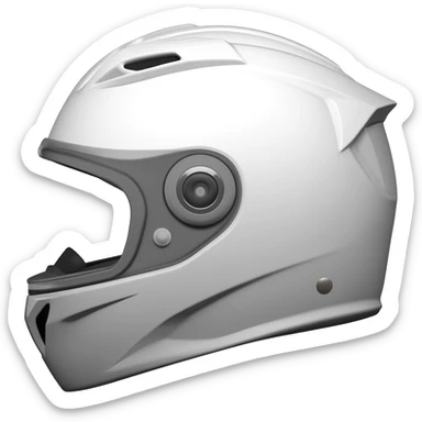 emojin de un casco blanco sticker