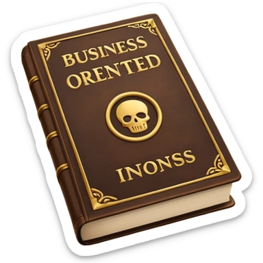 a book with a title "business-oriented intro" sticker