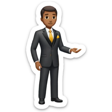 Generate a internet marketing standing outside his home with him being rich and money pouring and home being main focus  sticker