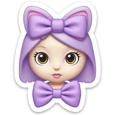 hellokitty in lilac colors sticker
