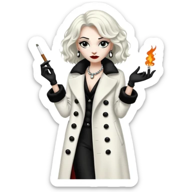 Cruella de vil whole body sticker