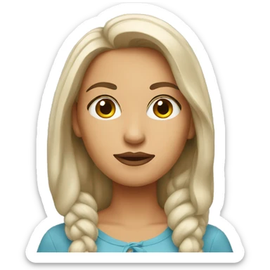 memoji pensive woman sticker