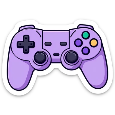 Lilac purple gaming controller  sticker