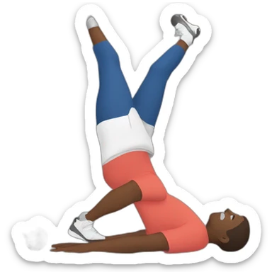 Man doing bicycle crunches sticker