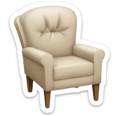 a personified chair that is crying sticker